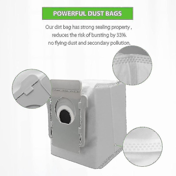 10 stk. støvsugerposer for Irobot Roomba J7+, i7, I7+, I3+, I6+, S9 (9150)-mxbc