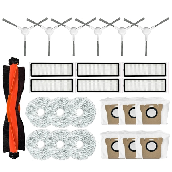 Til Xiaomi Robotstøvsuger X20+ / X20 Plus Udskiftningstilbehør Hepa Filter Moppeklud Støvpose