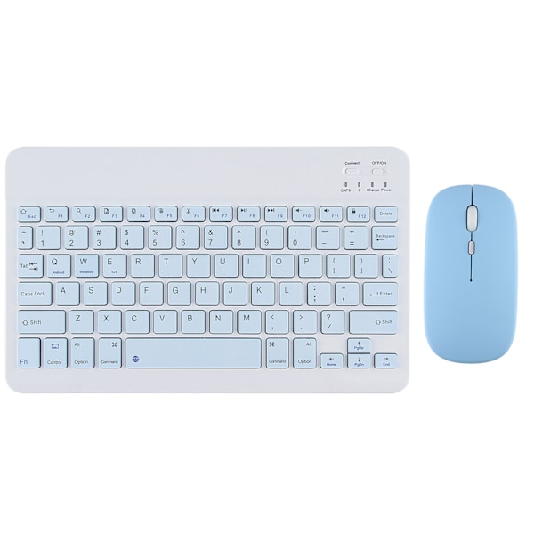 Langaton näppäimistö ja hiiri iPad Air 5, 4 Pro, 11, Bluetooth, espanja, englanti, Android, iOS, Windows, puhelin, tabletti blue english