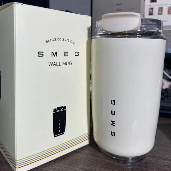 Smart Luxury Rostfri Lönn Kaffemugg med Varm och Kall Dubbel Isolering för Bärbar Bil Grid