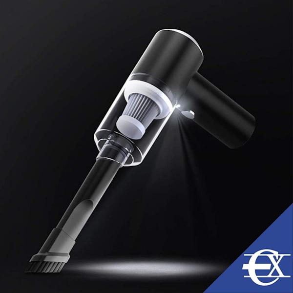 USB Uppladdningsbar Sladdlös Handhållen Dammsugare | 100ml | Tvättbart Filter | LED-Lampa