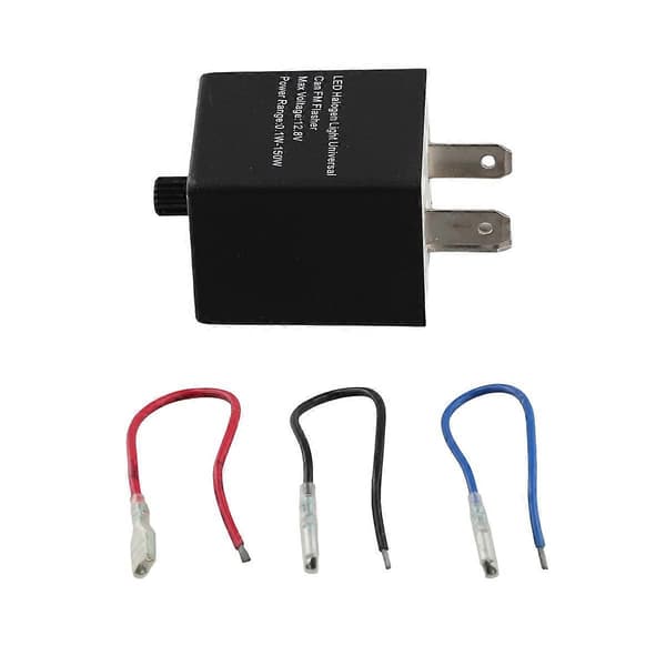 LED Blinkrelæ, 12V 3-PIN Justerbart LED Blinkrelæ Blinklys Blinklys til Bil M