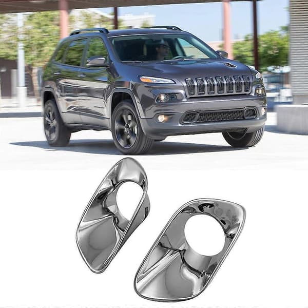 For Jeep Cherokee 2014-2018 ABS Krom Front Tåkelys Lampe Deksel Trim Tåkelysramme Dekor Fr