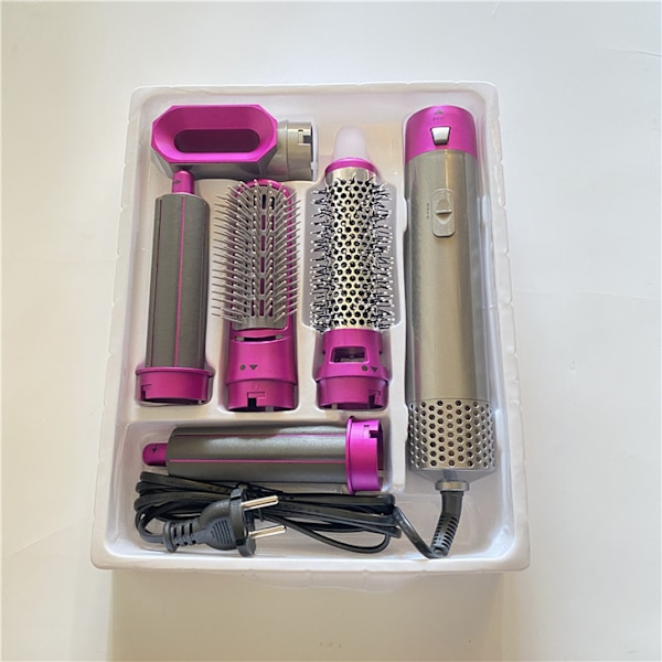 Melo 5-i-1 Multi-Styler med Krølltang og Rettetang inkluderer Melo Hårføner for Melo Universal Styler Pink