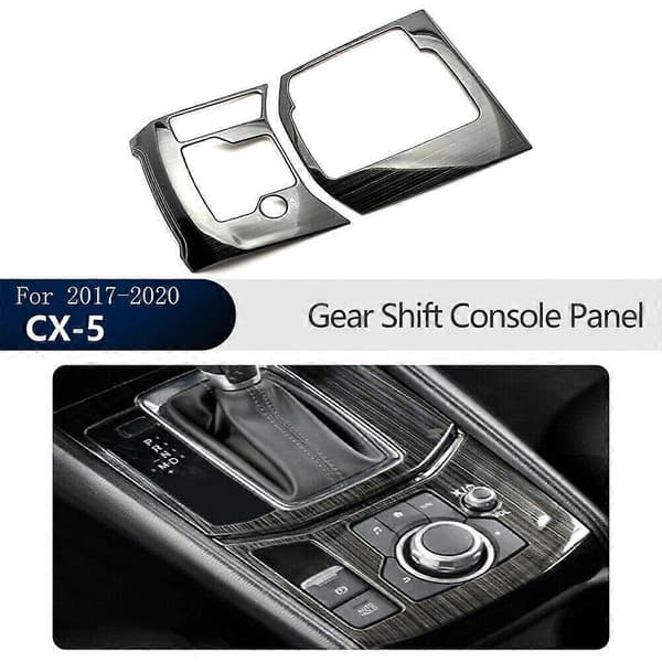 til Mazda CX-5 CX5 2017-2020 Gear Shift Konsol Panel Ramme Cover Trim Titanium Sort
