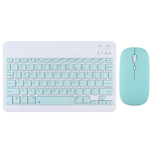 Trådløst tastatur og mus for iPad Air 5, 4 Pro, 11, Bluetooth, spansk, engelsk, Android, iOS, Windows, telefon, nettbrett green english