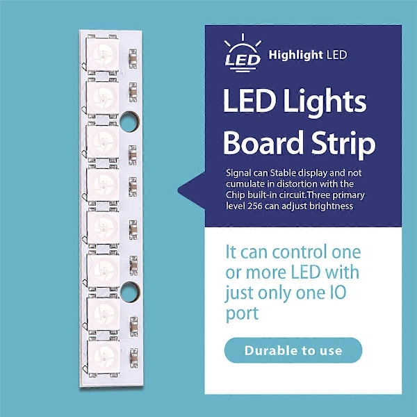 8 x WS2812B 5050 RGB Drivende LED Lys Board Strip Indbygget Fuld Farve Til NAZE32 CC3D