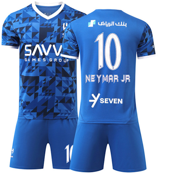 2425 Riyadh Crescent Blå Hjemmefotballdrakt Neymar-drakt 18(100-110cm)