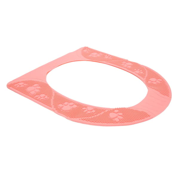 Vaskbart sklisikkert toalettsetetrekk i silikon, rosa, universell passform, fire sesonger