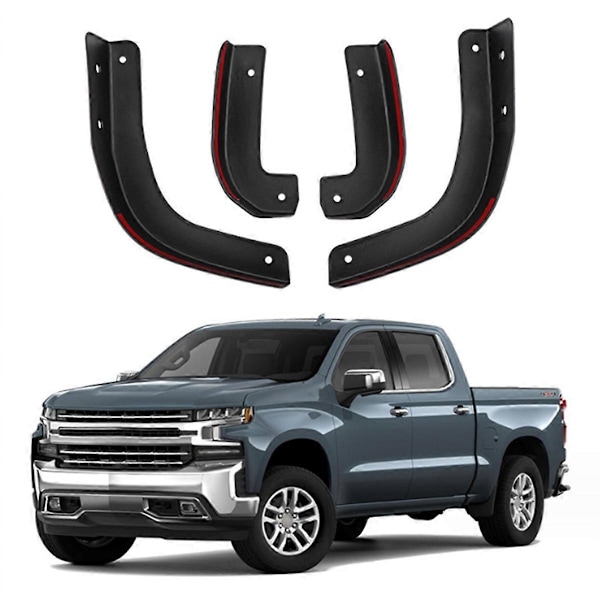 Stänkskydd för bil, stänkskärmar, stänklappar för Chevrolet Silverado 2019-2024, biltillbehör