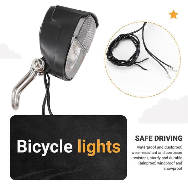 Dynamo Cykellygte Forlygte Sæt Input AC 6V 3W Dynamo Cykel LED Forlygte Cykeltilbehør