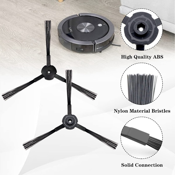 10 st Ersättningssidoborstar för ILIFE V3 V3S A4 A4S Pro V5 V5S Pro Robotdammsugare
