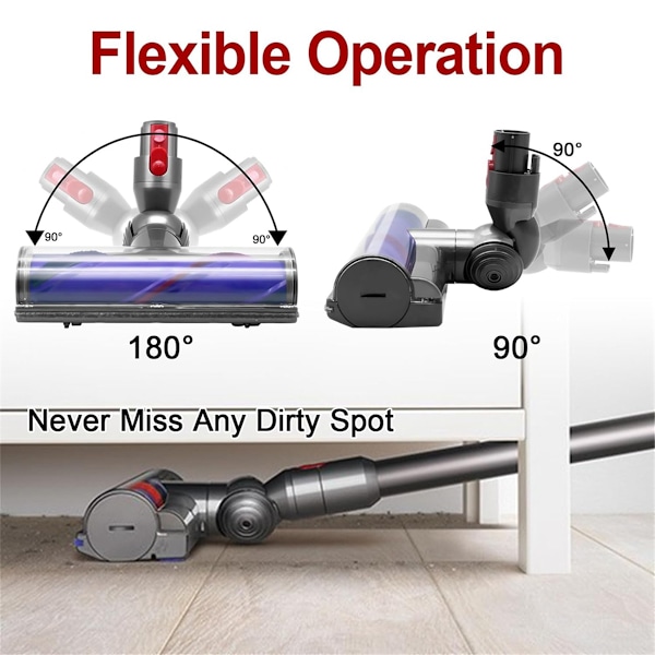 Hurtigutløsende rengjøringsbørste for Dyson V7 V8 V10 V11 V15 støvsugermodeller, erstatningsdel for elektrisk rengjøringshode