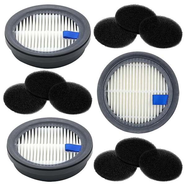3-pakning HEPA-filtre og 9-pakning Svampfiltre Erstatning for A200Pro/A200, for S12, S25, , S25Pro