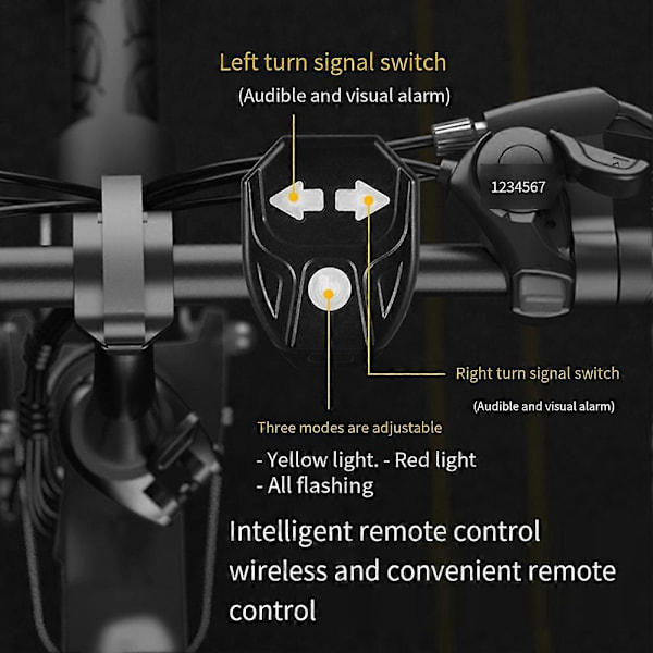 Ny Smart Cykelbelysning Set USB Uppladdningsbar Cykel Blinkers Cykling Lykta Tillbehör LED Bak Lampa Li