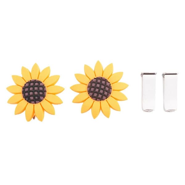 2-pack Solros Biltillbehör Söt Bil Luftfräschare Solros Luftventil Klämmor Solrosor Present Deco