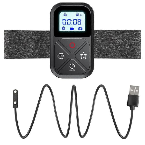 Fjernkontroll for GoPro Hero 10 9 8 Max med pinnemontering og håndledds Bluetooth-kompatibel Smart Remot