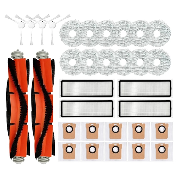 Til Xiaomi Robotstøvsuger X10+ X10 Plus B101GL Reservedele Tilbehør Hovedsidebørste Hepa Filter Støvpose Moppeklud