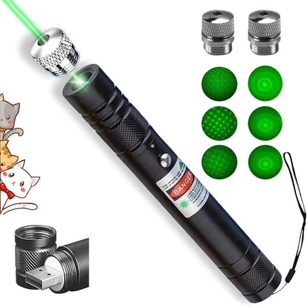 Grøn laserpegepind med lang rækkevidde - Taktisk interface - USB