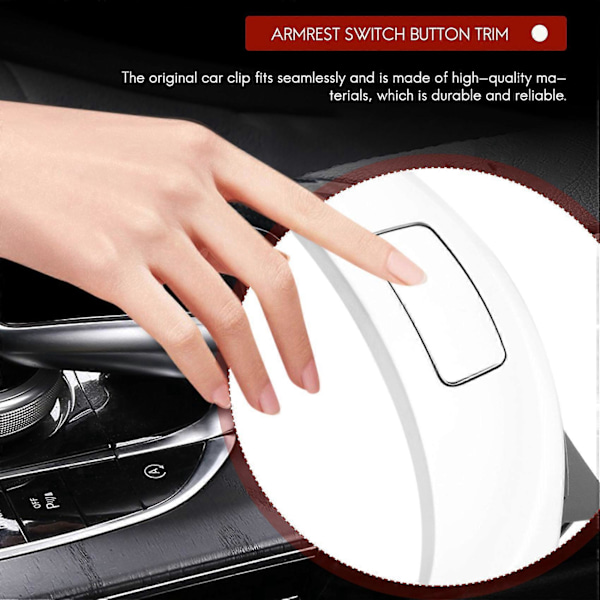 ABS+PC Mittkonsol Armstöds Knapp Trim Skydd för Mercedes Benz C GLC Klass W205 W253 2015-
