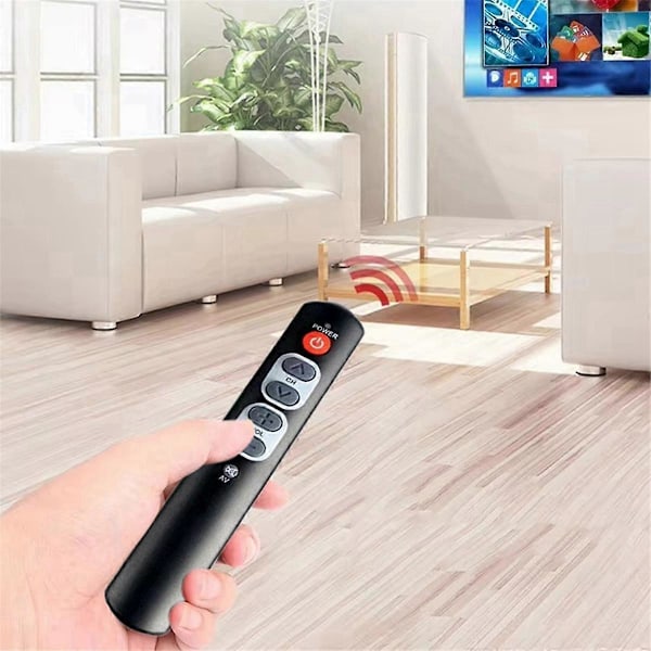 Smart Inlärningsfjärrkontroll TV Fjärrkontroll 6 Stora Knappar för TV, Digitalbox, DVD, Videobandspelare