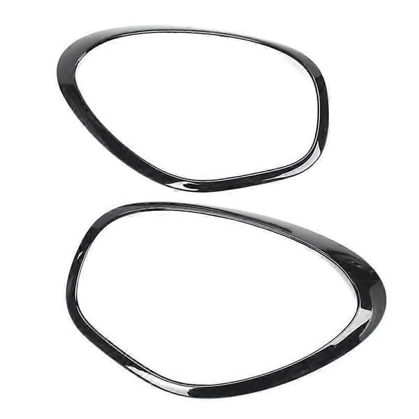 2 STK. Frontlygte Lampe Ramme Trim Blank Sort til BMW MINI Cooper R60 2011-2016 51139801573 51139