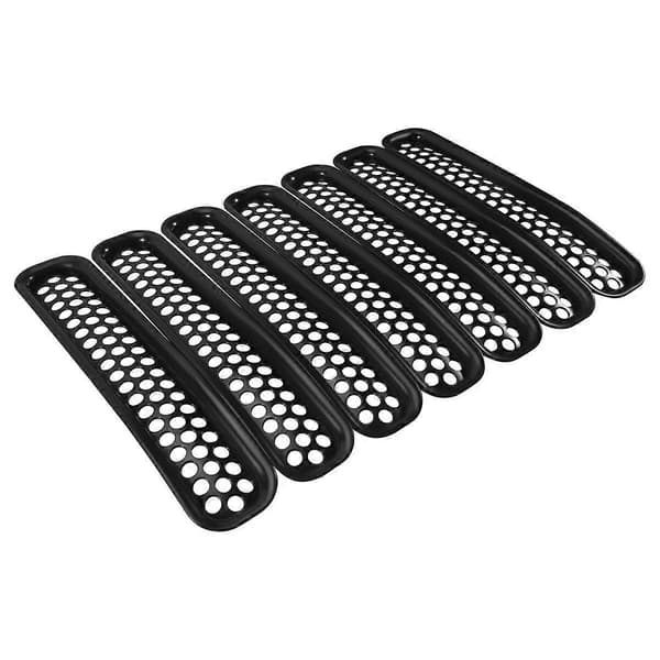 Honeycomb Mesh Front Grill Inserts Kit för 1997-2006 TJ & Unlimited - (7 ST)