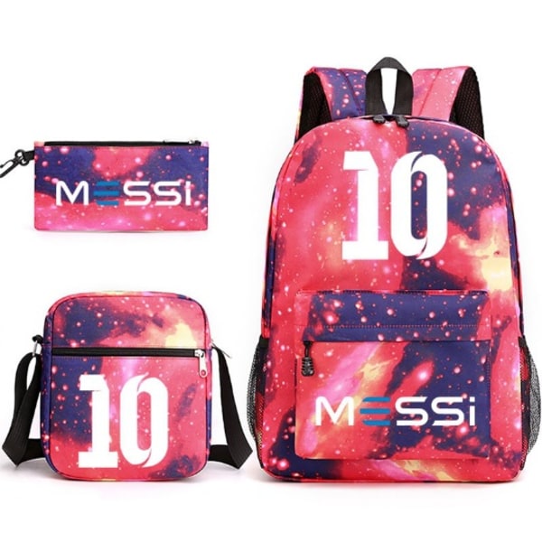 Messi 3 osaa Setit Reppu Mochila Lasten Tilavuus Laukut Starry sky red 3