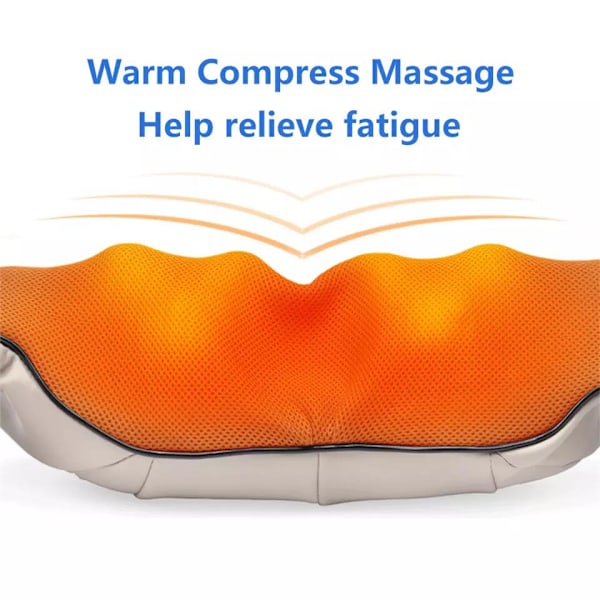 Shiatsu U-formad elektrisk massageapparat för rygg, nacke och axlar, infraröd värmemassage, för hemmet, från Spanien