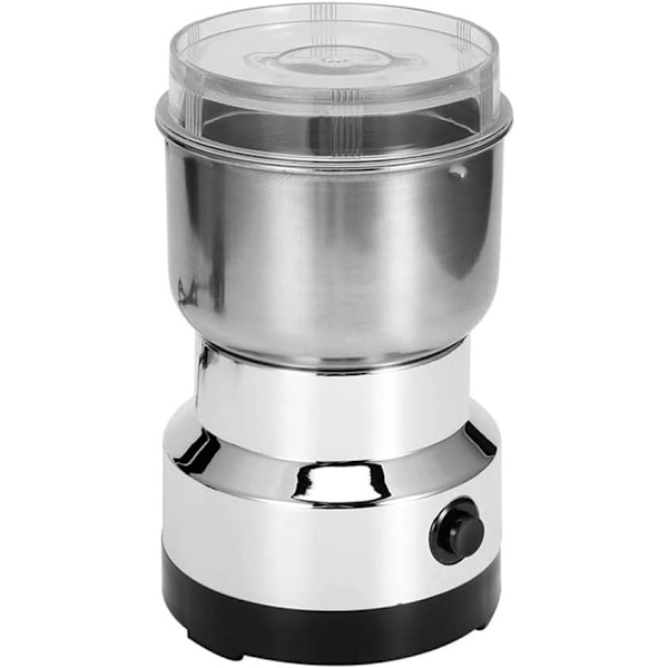 Bærbar elektrisk kaffekvern for hjemmebruk 200W EU-plugg Silver