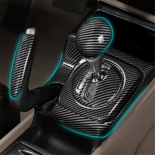 Automatisk Växelspaksram Handbromsskydd Dekor Trim för Honda Civic 2006-2011