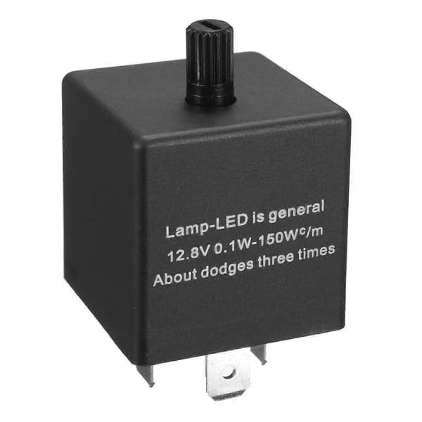 12V 3-benet LED Justerbar Bil Blinkrelæ Til Blinklysindikator