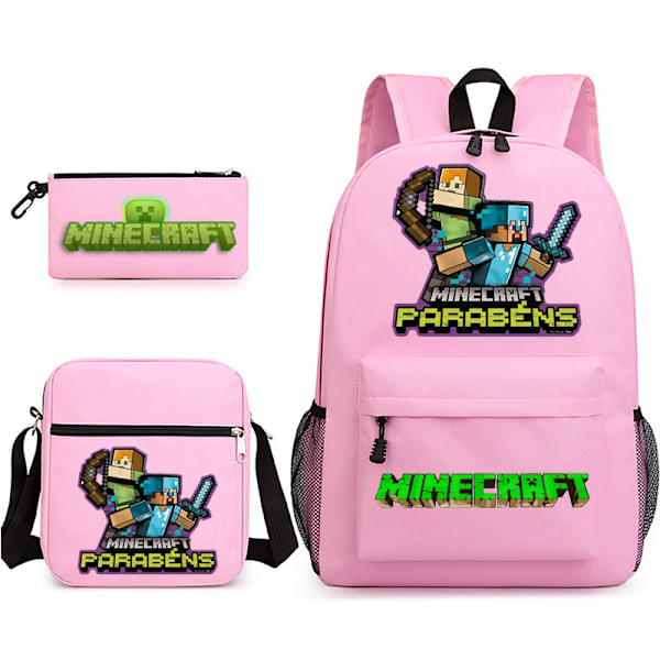 Minecraft 3 kpl Reppusetti Mochila Lasten Tilavat Laukut-2 33