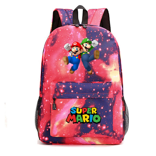 Mario Reppu Mochila Lasten Tilavat Laukut-1 Starry sky red