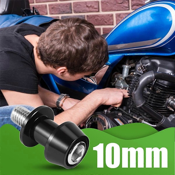 2X Motorcykel CNC Svingarms Spolar Sliders Ställ Bobbins 10mm för Kawasaki Ninja 250 ER6 Z 2