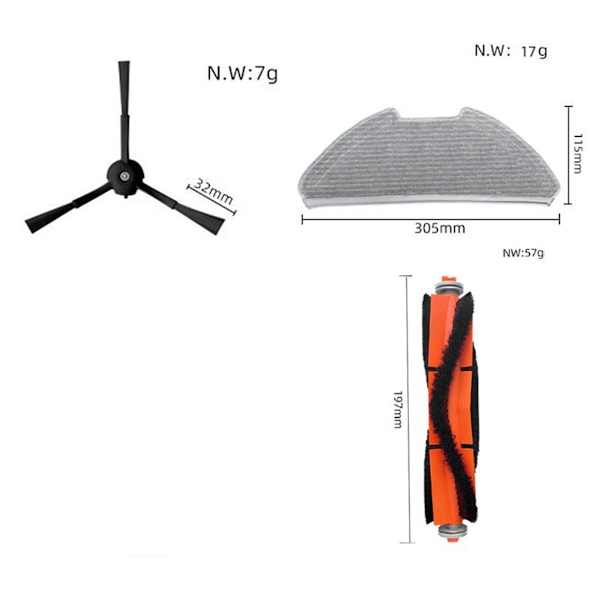 Suodatin ja moppiliinan vaihto Xiaomi Mi Robot Vacuum Mop 2 Pro MJST1S -imurille