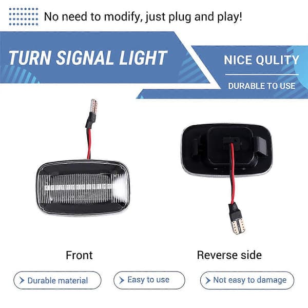 2 stk. Dynamisk LED sideblinklys for Land Cruiser 70 80 100-serien