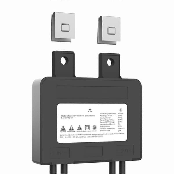 600W MPPT Effektoptimerer Integrert PV Effektoptimerer IP67 Solcellepanelovervåking Spenningsbegrensning