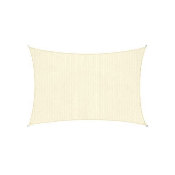 Triangulärt Vattentätt UV-skydd Solsegel 3x4m (Rectangular) Beige