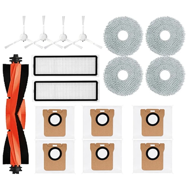 Til Xiaomi Robotstøvsuger X20 + / X20 Plus Dele Tilbehør Hovedsidebørste Hepa Filter Moppeklud Støvpose Udskiftning