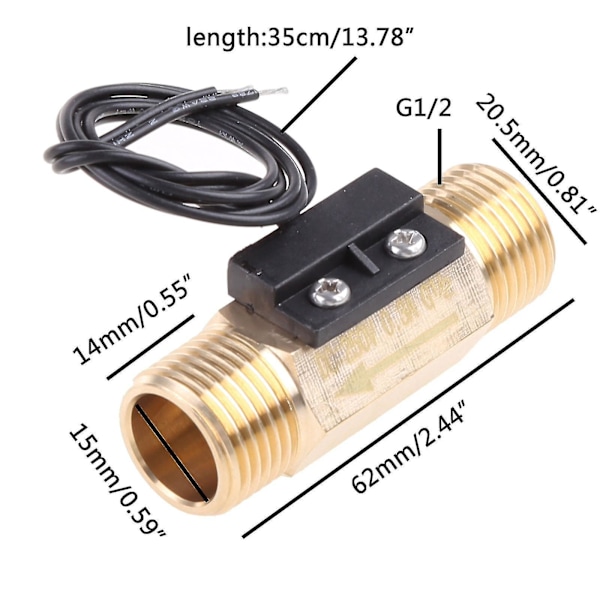 Stabil vannstrømbryter med G1/2 væskestrømsensor C-4-branch water flow sensor