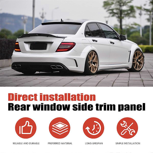 Bil Bagrude Side Spoiler Trim til Mercedes-Benz C-Klasse W204 Variant Wagon 2007-2014 C200 C260