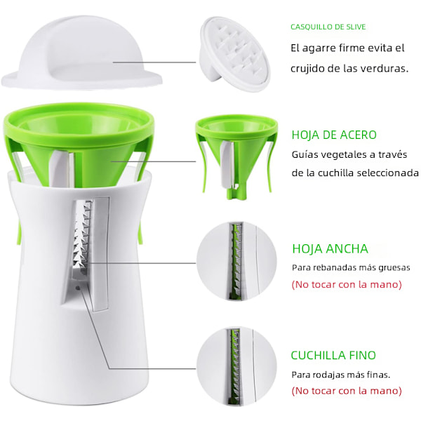 Lmetjma Rustfritt Stål Maple Spiralizer for Grønnsaker og Frukt, Miljøvennlig og Holdbart Kjøkkenverktøy for Gulrotpastamaskin KC0335