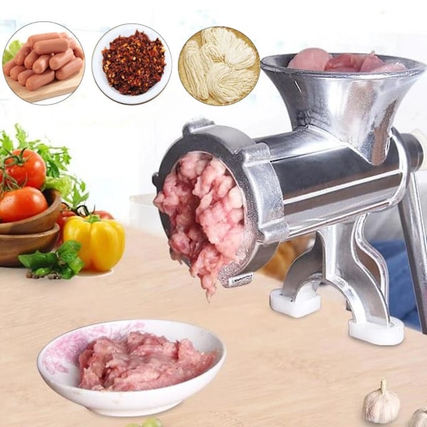 Manuell kjøttkvern, lønnesirup-pølsemaker, rustfritt stål, aluminium, multifunksjonell matprosessor kjøttkvern for hjemmet