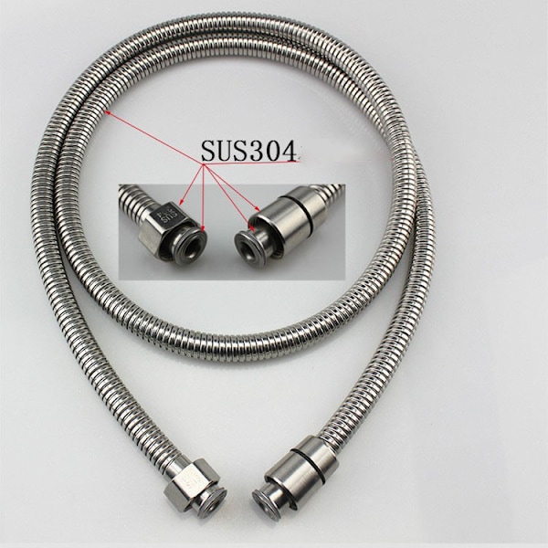 Elektrisk vandhane med vandvarmer 220V 3000W - LED temperaturdisplay 1.5m 304 shower pipe