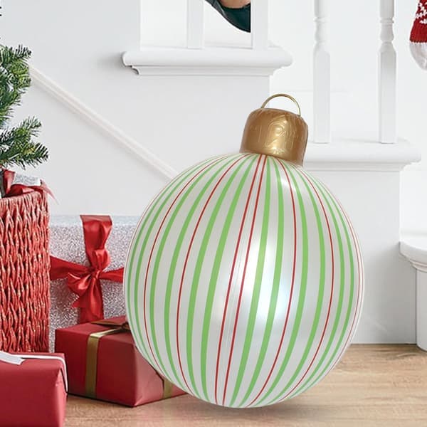 Oppustelig julekugle-dekoration 40 cm, vandtæt PVC-pynt til haven Green
