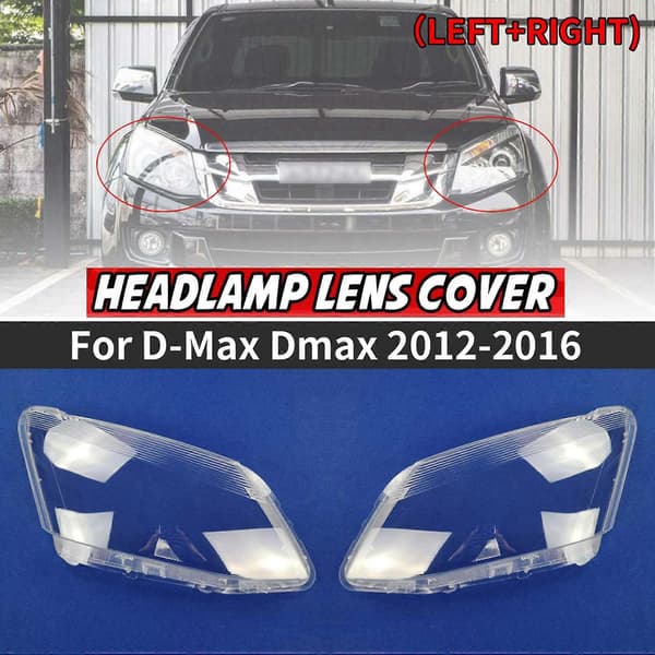 for Isuzu D-Max Dmax 2012-2016 Bil frontlykt linse deksel hodelykt lampe foreldre Lampeskjerm Shell Left