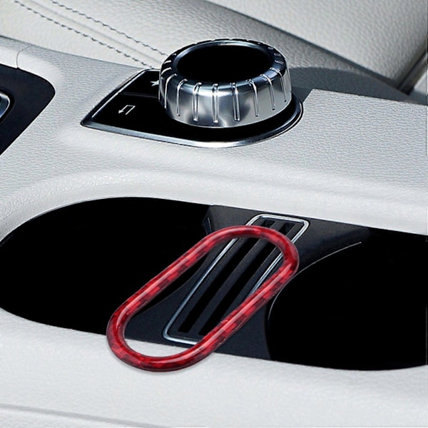 Röd Kolfiber Interiör Varningsljusskydd för MINI Cooper F55 F56 Countryman F60