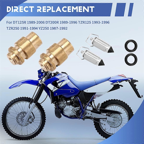 för Yamaha DT125R DT200R TZR125 TZR250 DT200 R TZR 125 250 DT 125 200 R Förgasare Reparations Sats Flottörnål