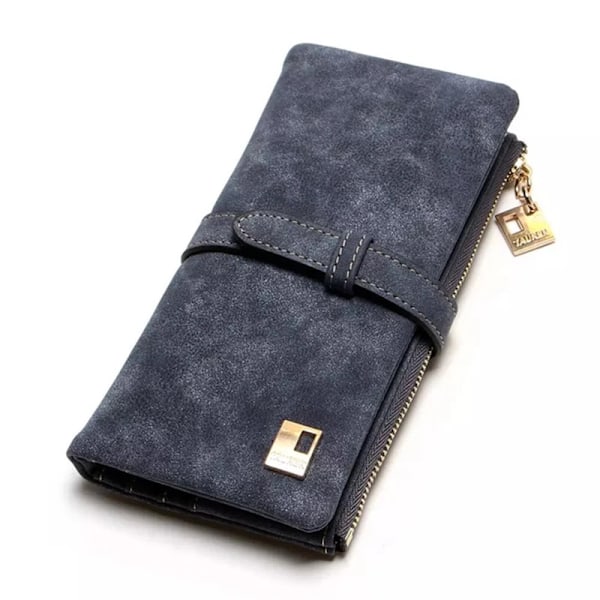 Luksuriøs lang designerpung til kvinder, Multi-positions clutch taske, Multi-positions pung, Kortholder black